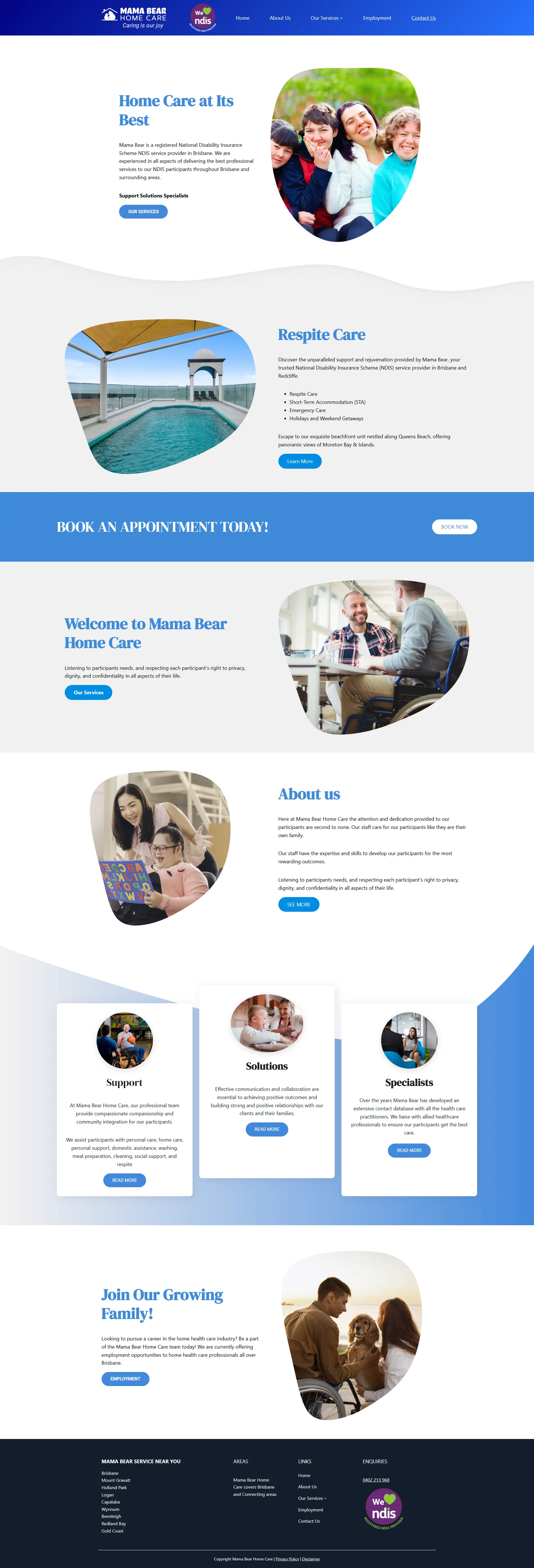 Mama Bear Home Care project screenshot