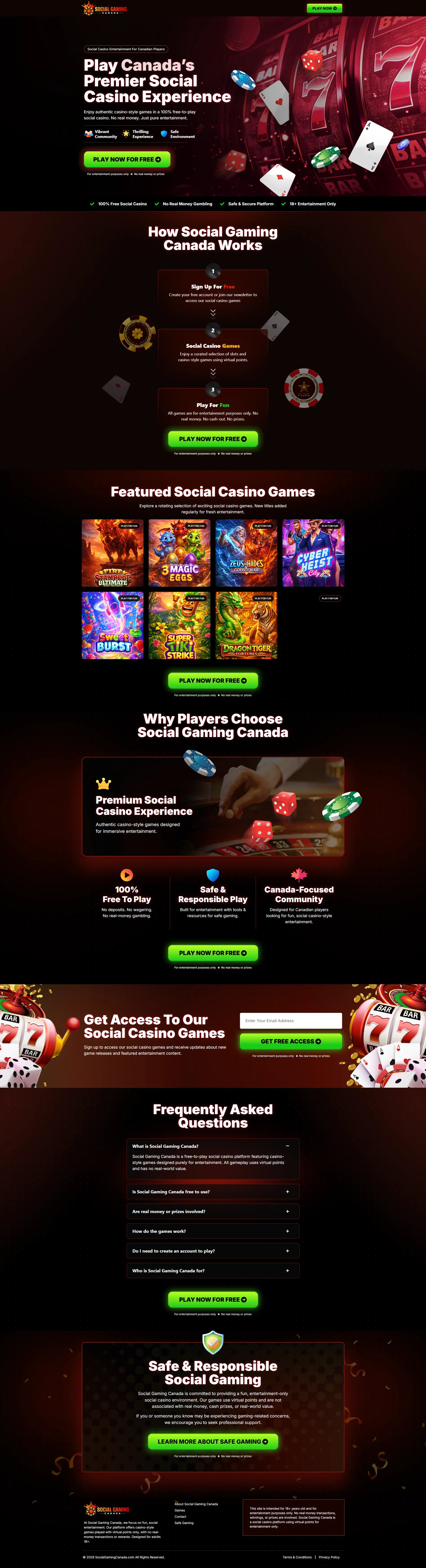 Social Gaming Canada project screenshot